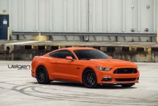 Competition Orange S550 Mustang GT Velgen Wheels VMB7 Satin Black-1 Competition Orange S550 Mustang GT Velgen Wheels VMB7 Satin Black-1