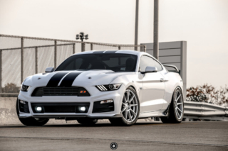 Oxford White S550 Mustang GT Velgen Wheels VMB9 Matte Silver-1 Oxford White S550 Mustang GT Velgen Wheels VMB9 Matte Silver-1