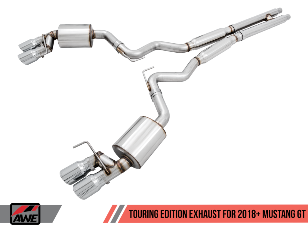 AWE Tuning 2018 Ford S550 Mustang Touring Exhaust - Cat-back